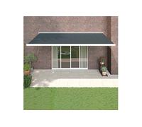 vidaXL Auvent rétractable Anthracite 5x3 m Tissu et aluminium