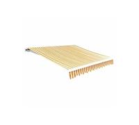 vidaXL Luifeldoek 4x3 m canvas zonnebloemgeel en wit141017 Blanc G