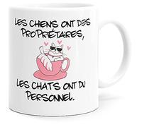 Luigi Collection Mug Humour Chat Chien Tasse Message drôle Animaux. Idée Cadeau Original Amis Couple Enfant Collègue Frère Sœur pour Anniversaire Noël Céramique. Souriez dès le Réveil.