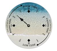 LUIJORGY Horloge marée en bois de la côte est de l'océan, de la plage, de la ferme, de l'océan, de l'océan, de la lune nautique, horloge en bois, horloge de marée haute et basse, décoration pour