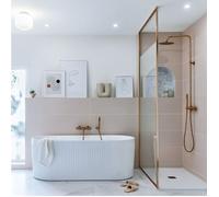 Luisa Colonne de douche avec Mitigeur Mécanique - Cuivre brossé - Essebagno