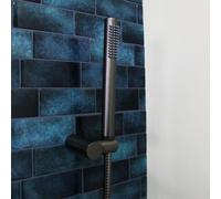 Luisa combiné support de douche 3 pièces gris gun métal Essebagno