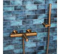 Luisa combiné support de douche cuivre brossé 3 pièces Essebagno