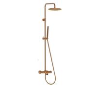 Luisa II 250 colonne bain-douche thermostatique cuivre brossé Essebagno