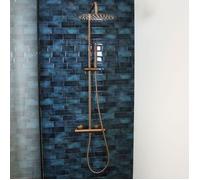 Essebagno Luisa II colonne de douche thermostatique cuivre brossé