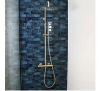 Luisa II Colonne de douche avec Mitigeur Thermostatique - Or brossé - Essebagno
