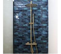 Luisa II Colonne de douche sans mitigeur - Or brossé - Essebagno