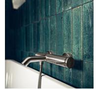 Luisa mitigeur bain-douche mécanique façon inox brossé Essebagno