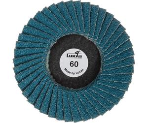 LUKAS 10x mini disques à lamelles SLTG universal Ø 50 mm corindon zirconien grain 40 plat