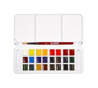 Lukas Aquarell Studio Lot de 24 demi-godets de couleurs assorties, idéal pour débutants et étudiants