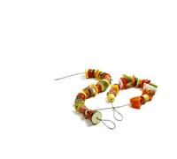 Lukata Lot de 2 brochettes flexibles en acier inoxydable - Idéales pour les barbecues à couvercle fermé ou les barbecues de type ninja
