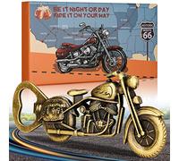 LULLEA Décapsuleur en bronze pour moto - Cadeau amusant - Cadeau de moto pour homme, lui, père, père - Cadeau de Noël - Cadeau d'anniversaire pour homme, père, motard