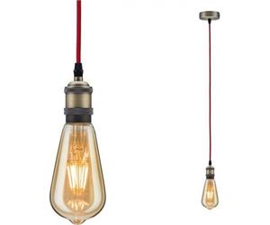 Lum En Susp Neordic Eldar Max1x60w E27 Rouge/Nickel Brossé 230v Métal