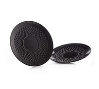 Lumaland Assiette à dessert Set en fonte 2 pièces | Assiette au design Tetsubin | Assiette de service Ø15 cm & revêtement émaillé | Idéal comme plat de service pour entrées, desserts & gâteaux