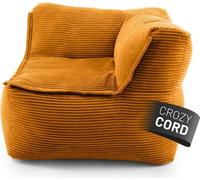 LUMALAND Coin droit modulaire de la gamme Cord, 81x81x70 cm - Housse douce & lavable - jaune moutarde