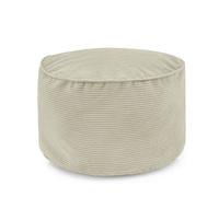 LUMALAND Comfort Line Pouf en velours côtelé fin - Coussin d'assise doux en velours côtelé - Pour adultes ou enfants - Pouf 3 en 1 - Pouf compact - 25 x 45 cm, 50 l - Pouf compact