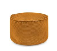 LUMALAND Comfort Line Pouf en velours côtelé fin - Coussin d'assise doux en velours côtelé - Pour adultes ou enfants - Pouf 3 en 1 - Pouf compact - 25 x 45 cm, 50 l - Pouf compact