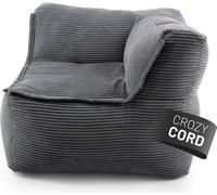 LUMALAND Coin droit modulaire de la gamme Cord, 81x81x70 cm - Housse souple & lavable - Gris