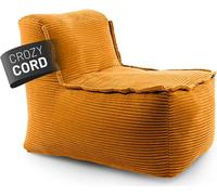 LUMALAND, élément modulaire central de la gamme Cord, dimensions 54x81x70 cm - revêtement doux et lavable - ensemble de sièges en forme de coussin, couleur jaune moutarde, pour intérieur