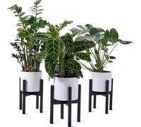 Lumaland Porte-fleurs en bambou - 30 x 30 x 35,5 cm - lot de 3