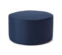 Lumaland Pouf Chaise Tabouret 25 x 45 cm | pour Enfants et Adultes | pour intérieur et extérieur | Coussin Rond de Sol | Pouf Siège - Résistant à l'eau | Entretien Facile [Bleu Marine]