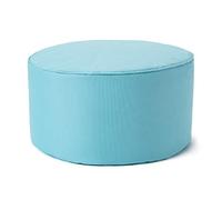 Lumaland Pouf Chaise Tabouret 25 x 45 cm | pour Enfants et Adultes | pour intérieur et extérieur | Coussin Rond de Sol | Pouf Siège - Résistant à l'eau | Entretien Facile [Bleu-Vert]