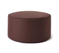Lumaland Pouf Chaise Tabouret 25 x 45 cm | pour Enfants et Adultes | pour intérieur et extérieur | Coussin Rond de Sol | Pouf Siège - Résistant à l'eau | Entretien Facile [Marron]