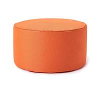 Lumaland Pouf Chaise Tabouret 25 x 45 cm | pour Enfants et Adultes | pour intérieur et extérieur | Coussin Rond de Sol | Pouf Siège - Résistant à l'eau | Entretien Facile [Orange]