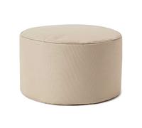 Lumaland Pouf Chaise Tabouret 25 x 45 cm | pour Enfants et Adultes | pour intérieur et extérieur | Coussin Rond de Sol | Pouf Siège - Résistant à l'eau | Entretien Facile [Beige]
