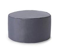 Lumaland Pouf Chaise Tabouret 25 x 45 cm | pour Enfants et Adultes | pour intérieur et extérieur | Coussin Rond de Sol | Pouf Siège - Résistant à l'eau | Entretien Facile [Gris Acier]