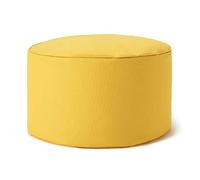 Lumaland Pouf Chaise Tabouret 25 x 45 cm | pour Enfants et Adultes | pour intérieur et extérieur | Coussin Rond de Sol | Pouf Siège - Résistant à l'eau | Entretien Facile [Jaune]