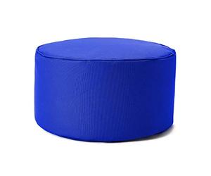 Lumaland Pouf Chaise Tabouret 25 x 45 cm | pour Enfants et Adultes | pour intérieur et extérieur | Coussin Rond de Sol | Pouf Siège - Résistant à l'eau | Entretien Facile [Bleu Roi]