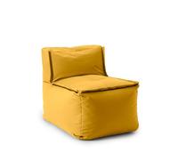 Lumaland Pouf de Salon - Partie Centrale modulaire - Lavable et imperméable - pour l'intérieur et l'extérieur - Facile à étendre - 54 x 81 x 70 cm - Jaune Moutarde