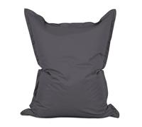 Lumaland Pouf géant de Luxe | Intérieur et extérieur XXL avec Housse Lavable | 140cm x 180cm | Grand Coussin d'assise | Sac intérieur Rechargeable incluant 380 litres de Billes EPS [Anthracite]