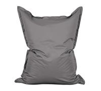 Lumaland Pouf géant de Luxe | Intérieur et extérieur XXL Pouf avec Housse Lavable | 140cm x 180cm | Grand Coussin d'assise | Sac intérieur Rechargeable incluant 380 litres de Billes EPS [Gris]