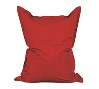Lumaland Pouf géant de Luxe | Intérieur et extérieur XXL Pouf avec Housse Lavable | 140cm x 180cm | Grand Coussin d'assise | Sac intérieur Rechargeable incluant 380 litres de Billes EPS [Rouge]