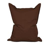 Lumaland Pouf géant de Luxe | Intérieur et extérieur XXL Pouf avec Housse Lavable | 140cm x 180cm | Grand Coussin d'assise | Sac intérieur Rechargeable incluant 380 litres de Billes EPS [Marron]