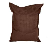 Lumaland Pouf géant de Luxe | Intérieur XXL Pouf avec Housse Lavable | 140cm x 180cm | Grand Coussin pour Enfants & Adultes | Sac intérieur Rechargeable incluant 380 litres de Billes EPS [Marron]