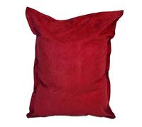 Lumaland Pouf géant de Luxe | Intérieur XXL Pouf avec Housse Lavable | 140cm x 180cm | Grand Coussin pour Enfants & Adultes | Sac intérieur Rechargeable incluant 380 litres de Billes EPS [Rouge]