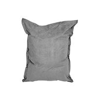 Lumaland Pouf géant de Luxe | Intérieur XXL Pouf avec Housse Lavable | 140cm x 180cm | Grand Coussin pour Enfants & Adultes | Sac intérieur Rechargeable incluant 380 litres de Billes EPS [Gris]