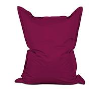 Lumaland Pouf géant XXL 140 x 180 cm | Coussin de couchage imperméable pour l'intérieur et l'extérieur avec plus de 3 millions de perles EPS adaptatives | Bean Bag avec housse lavable [Vin rouge]