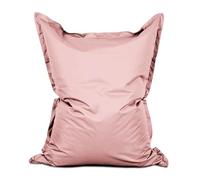 Lumaland Pouf géant XXL 140 x 180 cm | Coussin de couchage imperméable pour l'intérieur et l'extérieur avec plus de 3 millions de perles EPS adaptatives | Bean Bag avec housse lavable [Rose pastel]