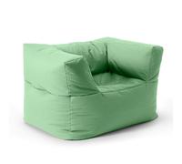 Lumaland Pouf Lounge Fauteuil modulable Simple Extensible et léger Lavable et imperméable pour intérieur et extérieur (96 x 72 x 70 cm, Vert Pastel)