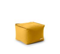 Lumaland Pouf Lounge Pouf Modulable Tabouret Léger Extensible Individuellement - Lavable et Imperméable - pour Intérieur et Extérieur - 54 x 54 x 54 cm - Jaune Moutarde
