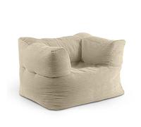 Lumaland Pouf modulaire en velours côtelé - 400 l - Pour canapé modulaire - Correspondance idéale avec tabouret - Perles EPS avec rembourrage - Coussin d'assise d'intérieur lavable pour salon, chambre