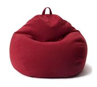 Lumaland Pouf Poire Comfort Line | 100 x 120 x 50 cm Fauteil Poire Intérieur (315 L) | Housse Lavable | Remplissage de Billes PSE | Coussin de Sol Gaming Beanbag Adulte Enfant [Rouge]