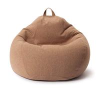 Lumaland Pouf Poire Comfort Line | 100 x 120 x 50 cm Fauteil Poire Intérieur (315 L) | Housse Lavable | Remplissage de Billes PSE | Coussin de Sol Gaming Beanbag Adulte Enfant [Marron]
