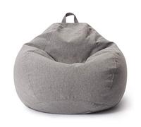 Lumaland Pouf Poire Comfort Line | 100 x 120 x 50 cm Fauteil Poire Intérieur (315 L) | Housse Lavable | Remplissage de Billes PSE | Coussin de Sol Gaming Beanbag Adulte Enfant [Gris Clair]
