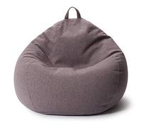 Lumaland Pouf Poire Comfort Line | 100 x 120 x 50 cm Fauteil Poire Intérieur (315 L) | Housse Lavable | Remplissage de Billes PSE | Coussin de Sol Gaming Beanbag Adulte Enfant [Gris Foncé]