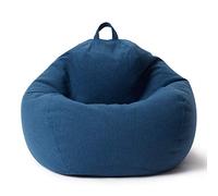 Lumaland Pouf Poire Comfort Line | 100 x 120 x 50 cm Fauteil Poire Intérieur (315 L) | Housse Lavable | Remplissage de Billes PSE | Coussin de Sol Gaming Beanbag Adulte Enfant [Bleu Foncé]